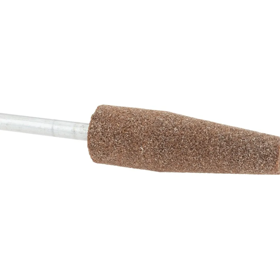 Mounted Point: 2-1/2" Thick, 1/4" Shank Dia, A1, 60 Grit, Medium