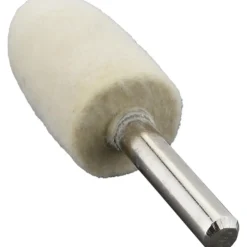 Mounted Polishing Bob: Bullet Shape, 3/4" Max Dia, 1/4" Shank Dia, Wool Felt