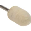 Mounted Polishing Bob: Bullet Shape, 1/2" Max Dia, 1/8" Shank Dia, Wool Felt