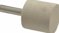 Mounted Polishing Bob: Cylinder Shape, 1" Max Dia, 1/4" Shank Dia, Wool Felt