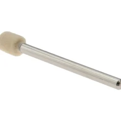 Mounted Polishing Bob: Cylinder Shape, 1/4" Max Dia, 1/8" Shank Dia, Wool Felt