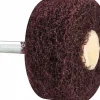 Mounted Scrubber Buffing Wheel: 2" Dia, 1/4" Shank Dia