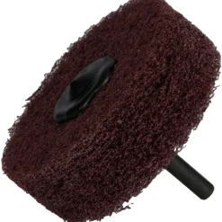 Mounted Scrubber Buffing Wheel: 3" Dia, 1/4" Shank Dia