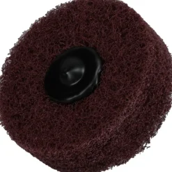 Mounted Scrubber Buffing Wheel: 3" Dia, 1/4" Shank Dia
