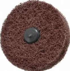 Mounted Scrubber Buffing Wheel: 3" Dia, 1/4" Shank Dia