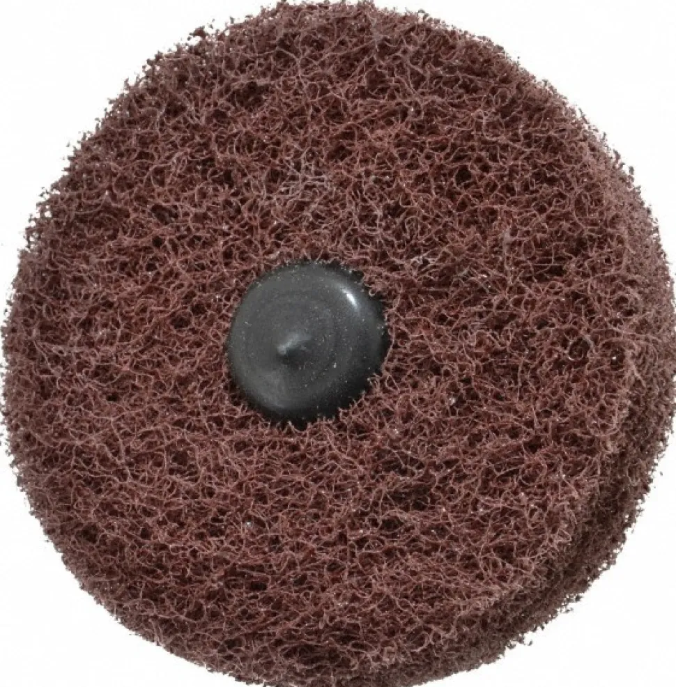 Mounted Scrubber Buffing Wheel: 3" Dia, 1/4" Shank Dia
