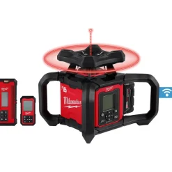 M18â„¢ Red Exterior Dual Slope Rotary Laser Level Kit with Receiver & Remote