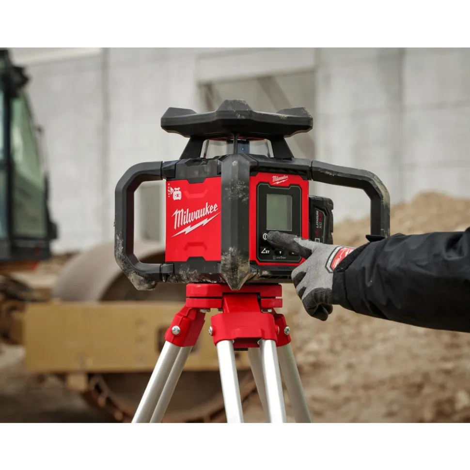 M18™ Red Exterior Dual Slope Rotary Laser Level Kit with Receiver & Remote