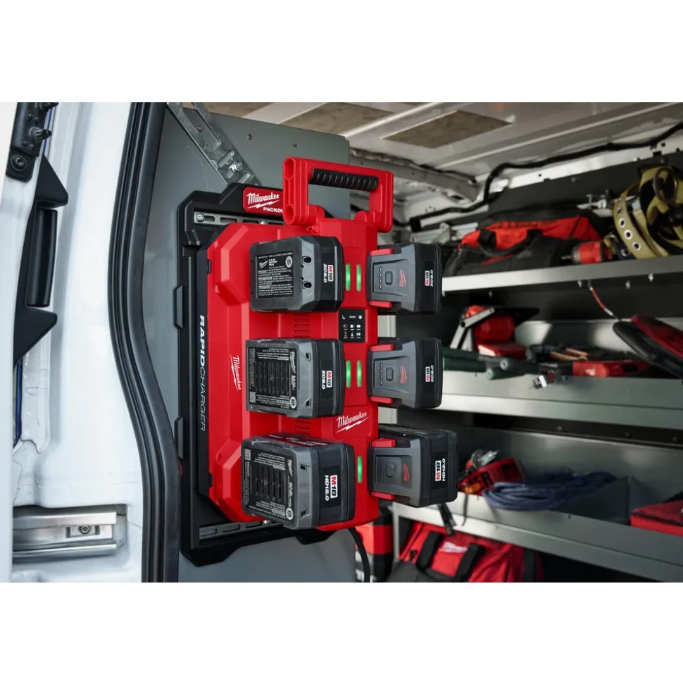 M18™ Six Bay Daisy Chain Rapid Charger w/ PACKOUT™ Compatibility