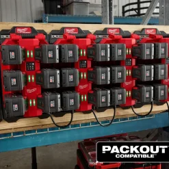 M18™ Six Bay Daisy Chain Rapid Charger w/ PACKOUT™ Compatibility