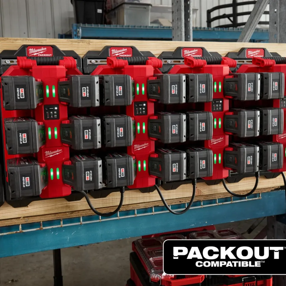M18™ Six Bay Daisy Chain Rapid Charger w/ PACKOUT™ Compatibility