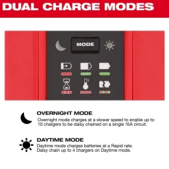 M18™ Six Bay Daisy Chain Rapid Charger w/ PACKOUT™ Compatibility