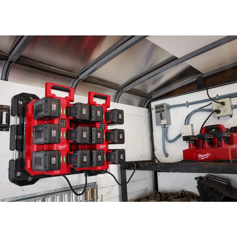 M18™ Six Bay Daisy Chain Rapid Charger w/ PACKOUT™ Compatibility