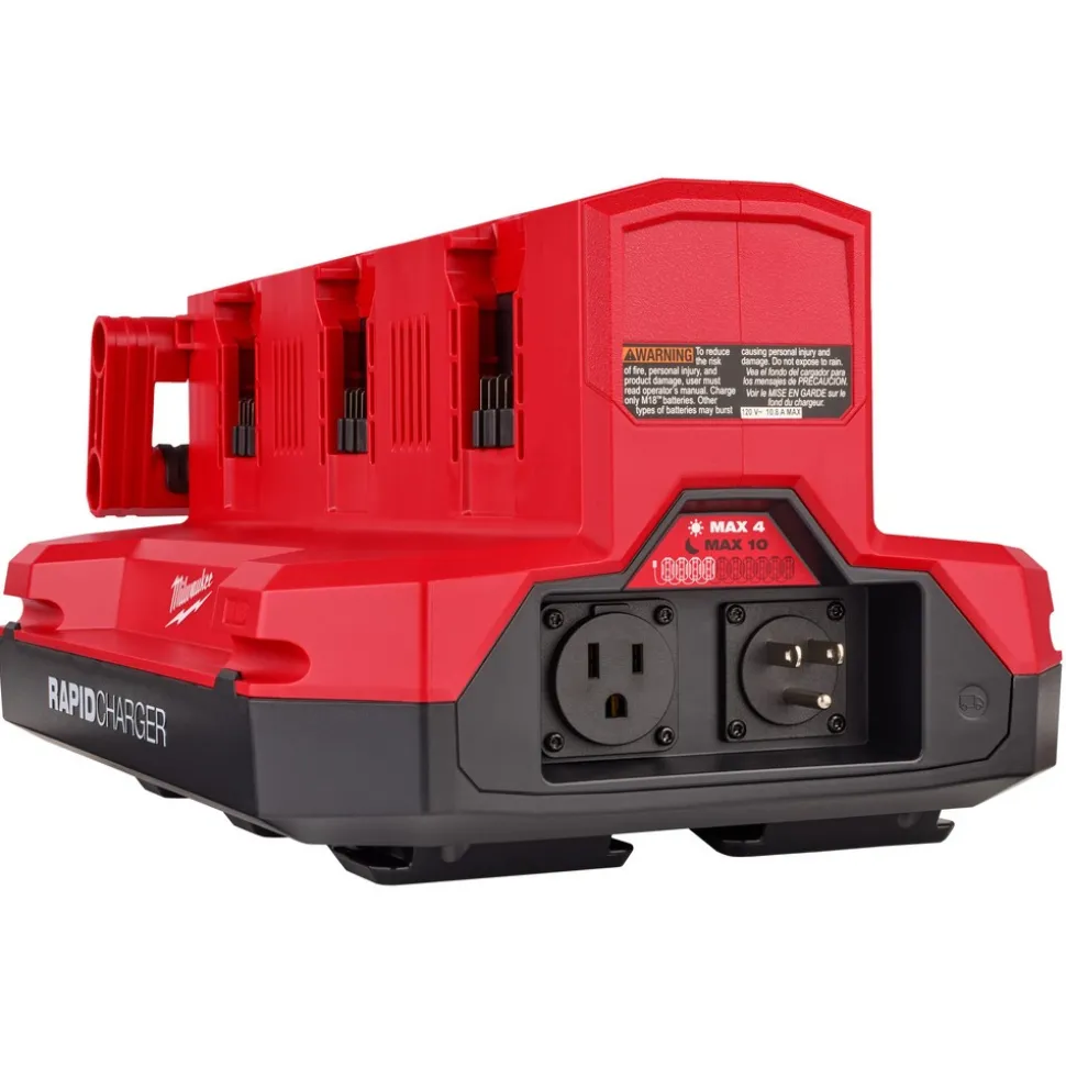 M18™ Six Bay Daisy Chain Rapid Charger w/ PACKOUT™ Compatibility