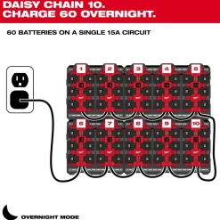M18™ Six Bay Daisy Chain Rapid Charger w/ PACKOUT™ Compatibility