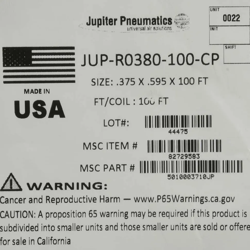 Multipurpose Air Hose: 3/8" ID, 19/32" OD, 100'