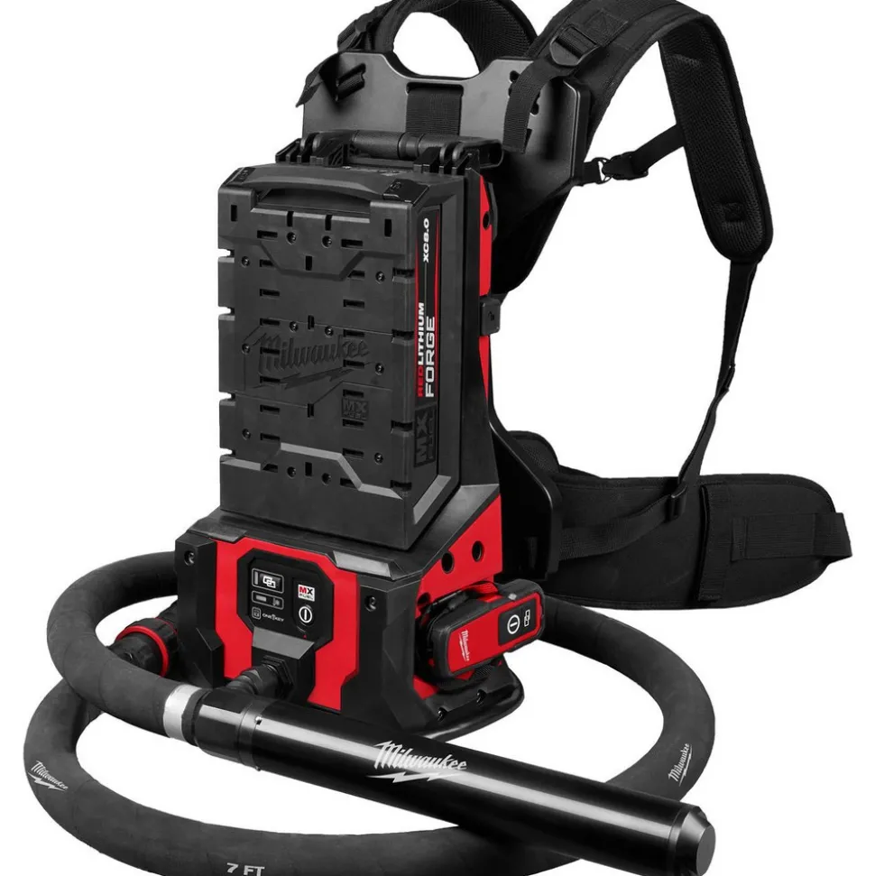 MX FUEL™ Backpack High Cycle Concrete Vibrator Kit w/ 7' Whip / 1.75" Head
