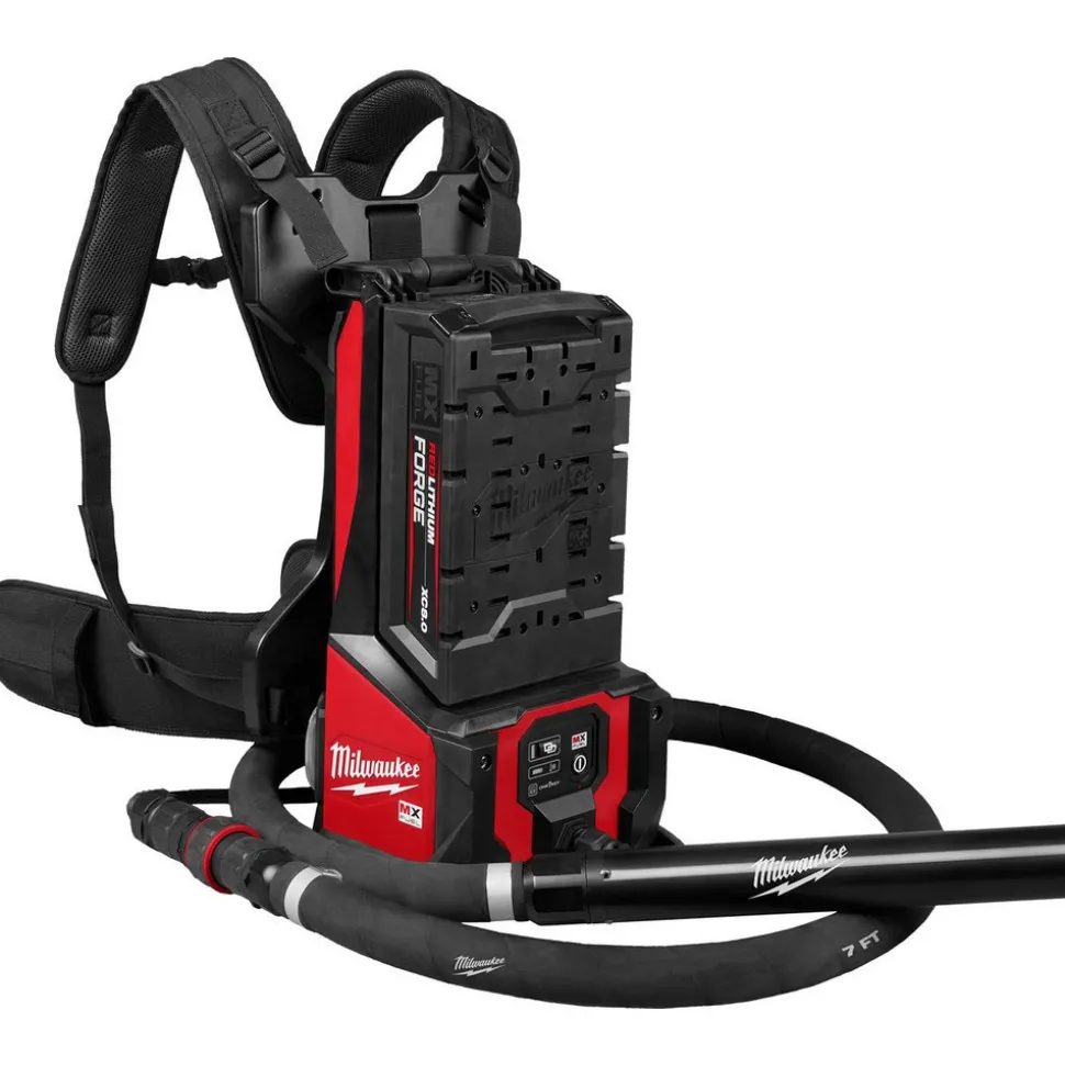 MX FUEL™ Backpack High Cycle Concrete Vibrator Kit w/ 7' Whip / 1.75" Head