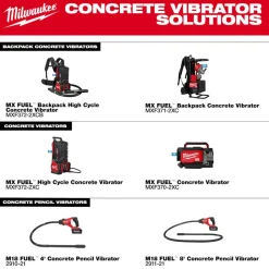 MX FUEL™ Backpack High Cycle Concrete Vibrator Kit w/ 7' Whip / 1.75