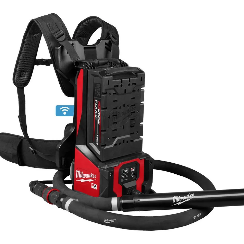 MX FUEL™ Backpack High Cycle Concrete Vibrator Kit w/ 7' Whip / 1.75" Head