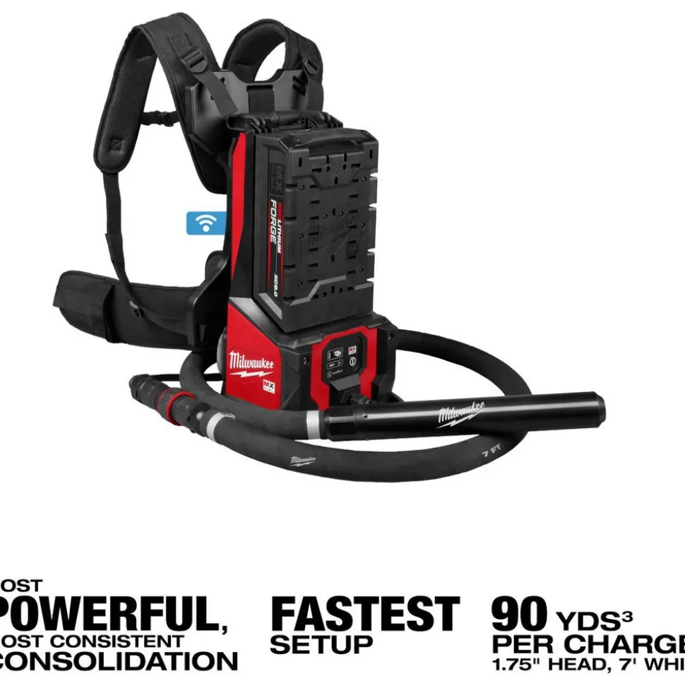 MX FUEL™ Backpack High Cycle Concrete Vibrator Kit w/ 7' Whip / 1.75" Head