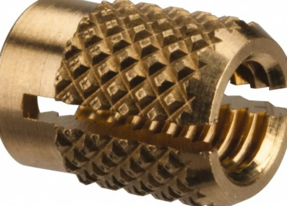M4x0.70 Metric Coarse Brass Flush Press Fit Threaded Insert for Plastic