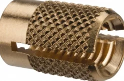 M6x1.00 Metric Coarse Brass Flush Press Fit Threaded Insert for Plastic