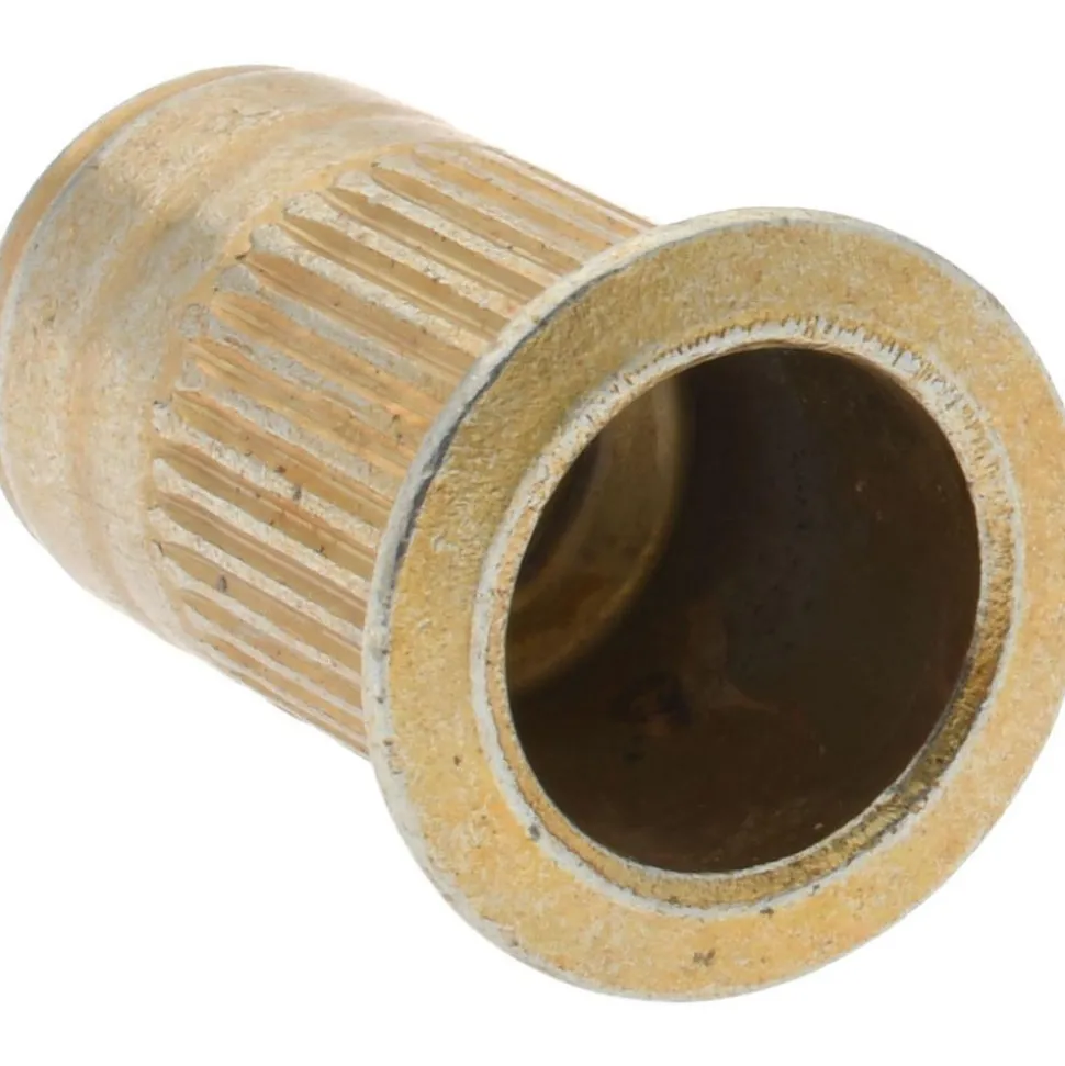 M6x1.00, 9.91mm Insert Dia, 17.27mm OAL, Knurled Body Open End Threaded Insert
