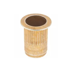 M6x1.00, 9.91mm Insert Dia, 14.73mm OAL, Knurled Body Open End Threaded Insert