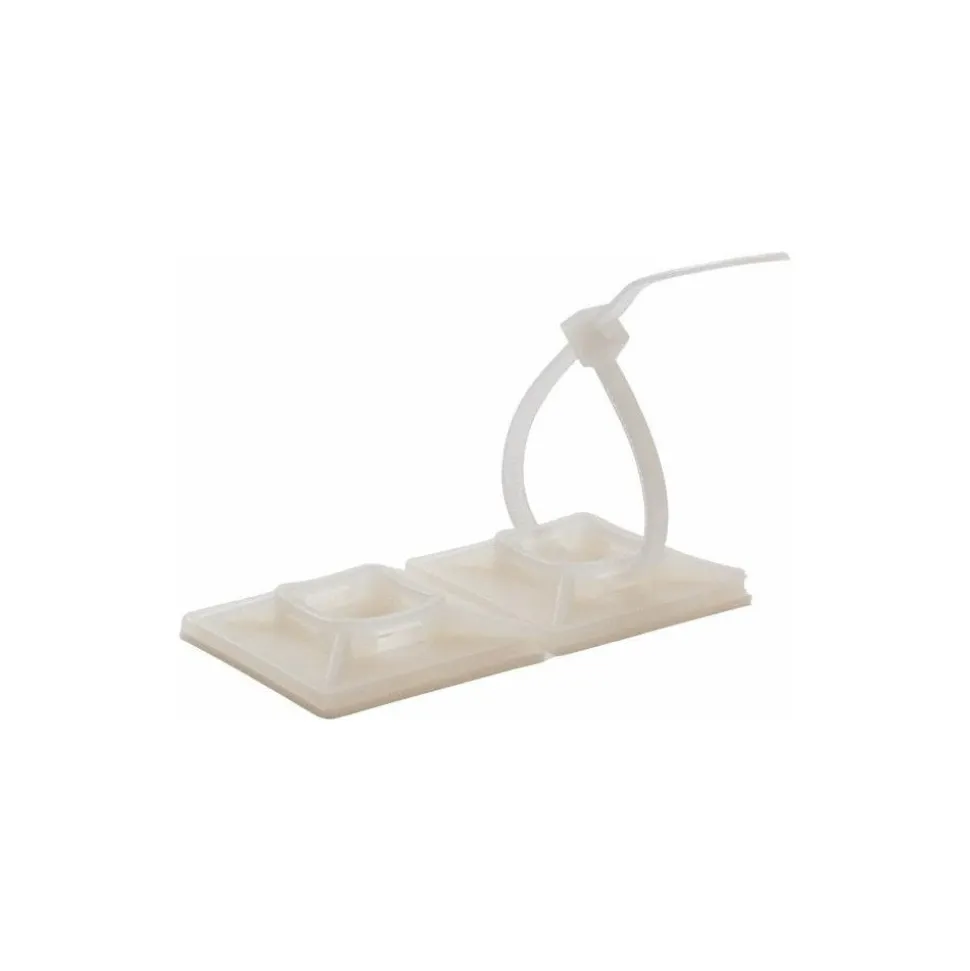 Natural (Color), Nylon, Four Way Cable Tie Mounting Base