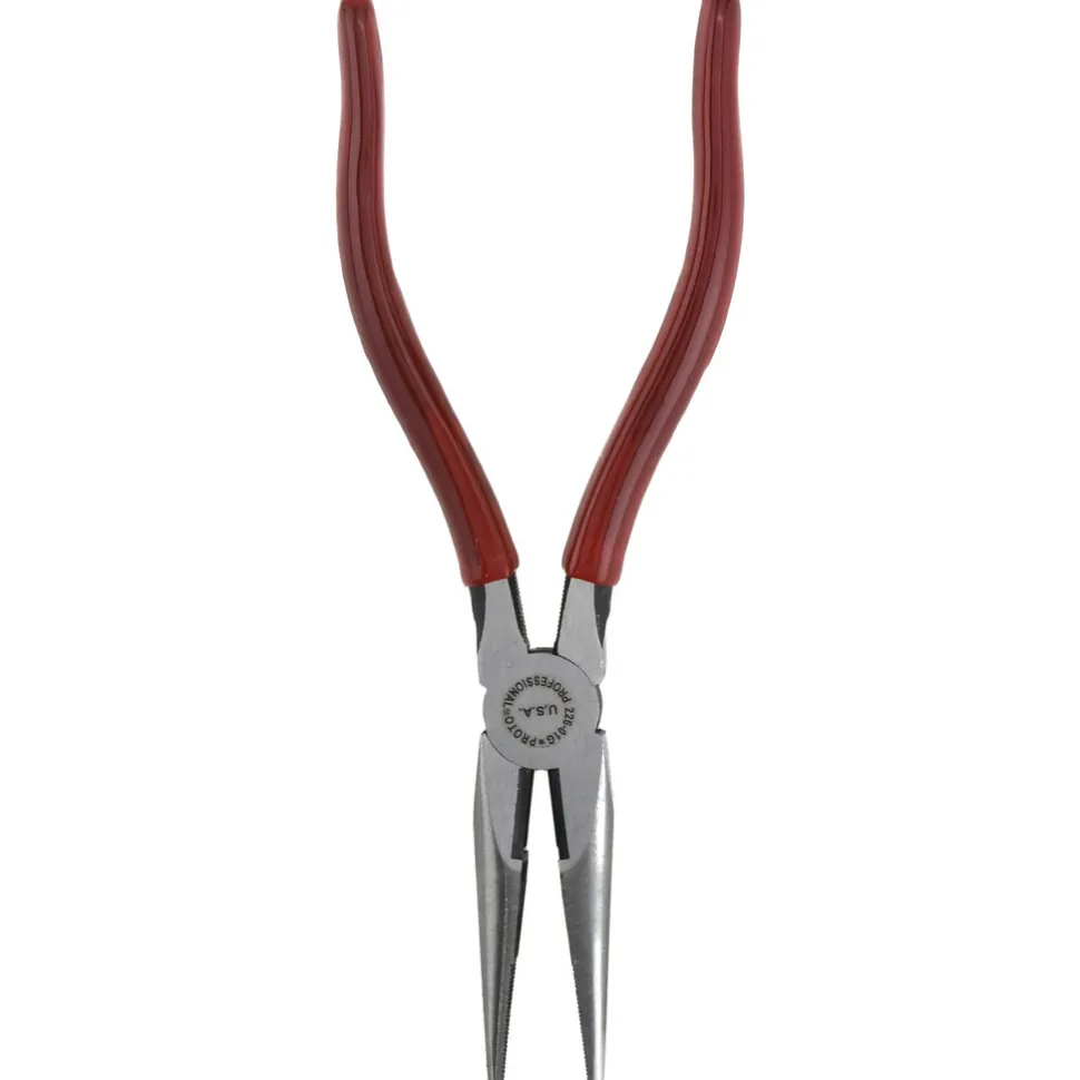 Needle Nose Plier: 2-5/8" Jaw Length, Side Cutter