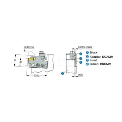 Neutral Indexable Cutoff Blade