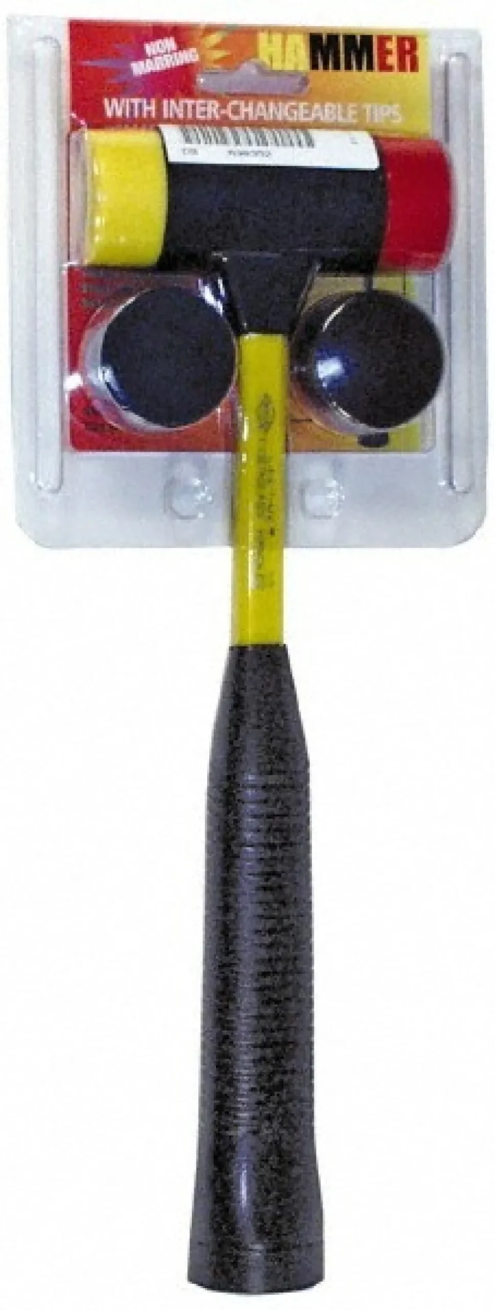 Non-Marring Hammer: 1 lb, 1-1/2" Face Dia, Nylon Head