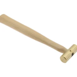 Non-Marring Hammer: 4 oz, 3/4" Face Dia, Brass Head