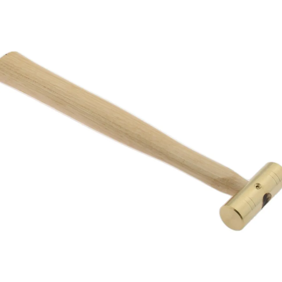 Non-Marring Hammer: 4 oz, 3/4" Face Dia, Brass Head