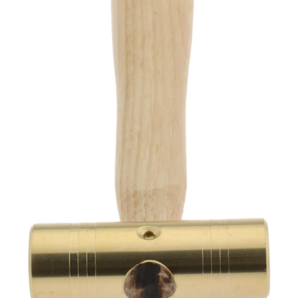 Non-Marring Hammer: 4 oz, 3/4" Face Dia, Brass Head