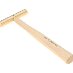Non-Marring Hammer: 8 oz, 3/4" Face Dia, Brass Head