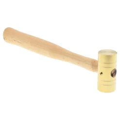 Non-Marring Hammer: 8 oz, 1" Face Dia, Brass Head