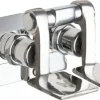 No Spout, Self Closing Cartridges Design, Rough Chrome, Floor Mounted, Floor Mounted Faucet with Short Pedals
