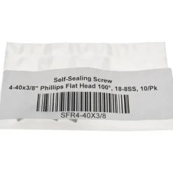 #4-40, 3/8" OAL, Flat Head, #1 Phillips Self Sealing Machine Screw