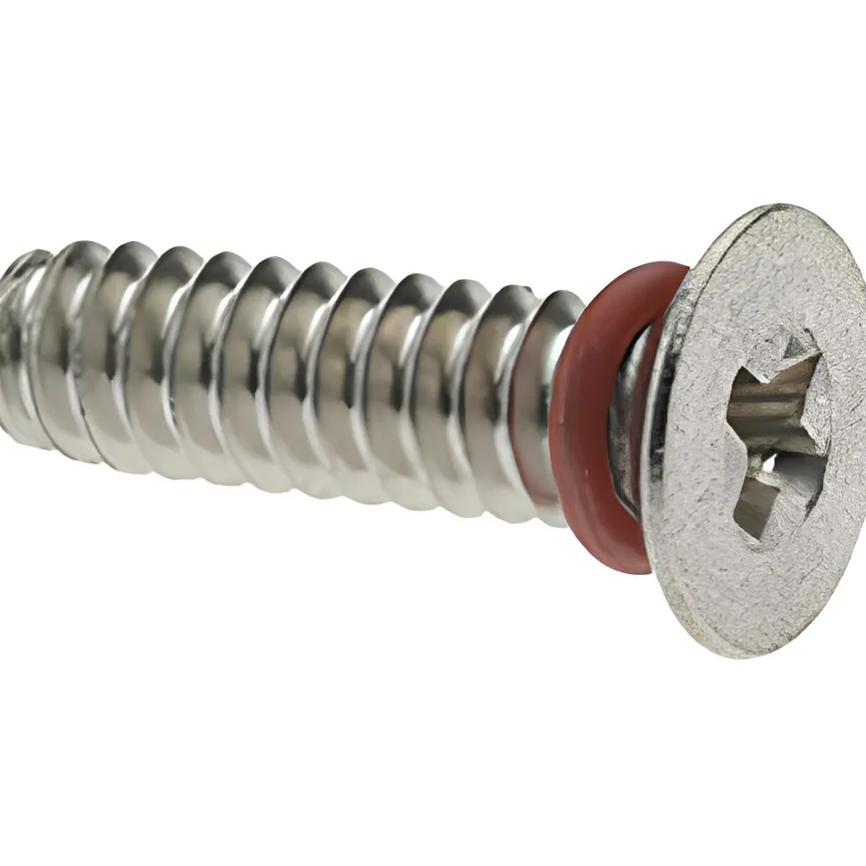 #6-32, 1/2" OAL, Flat Head, #1 Phillips Self Sealing Machine Screw