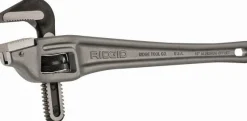 Offset Pipe Wrench: 3/8 to 2-1/2", 18" OAL, Aluminum