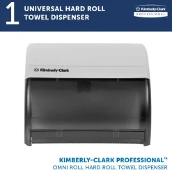 Omni Roll Hard Roll Towel Dispenser, Black, for 1.5