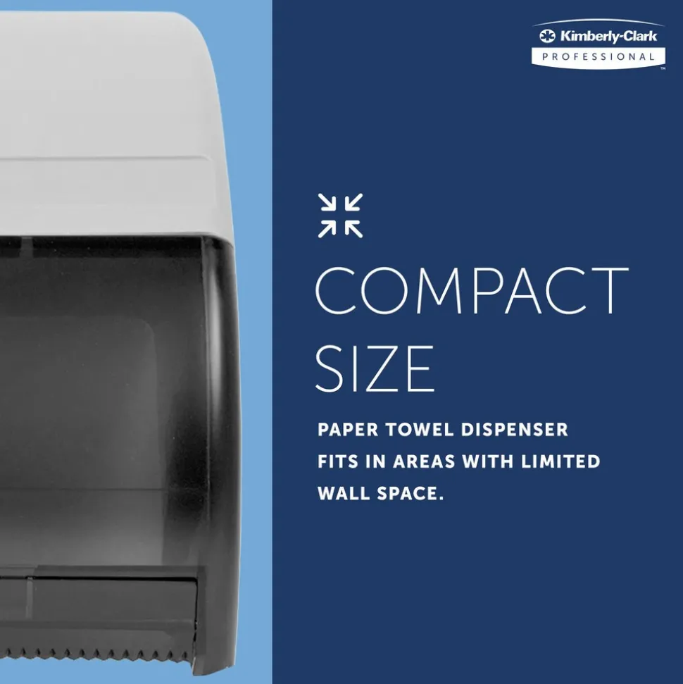 Omni Roll Hard Roll Towel Dispenser, Black, for 1.5" Core Roll Towels, Compact Dispensing, 10.5" x 10.0" x 10.0"