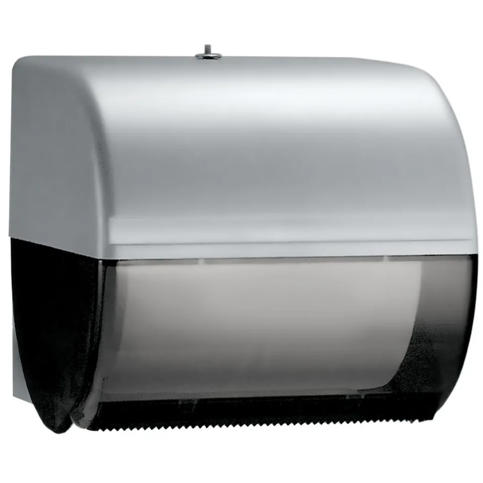 Omni Roll Hard Roll Towel Dispenser, Black, for 1.5" Core Roll Towels, Compact Dispensing, 10.5" x 10.0" x 10.0"