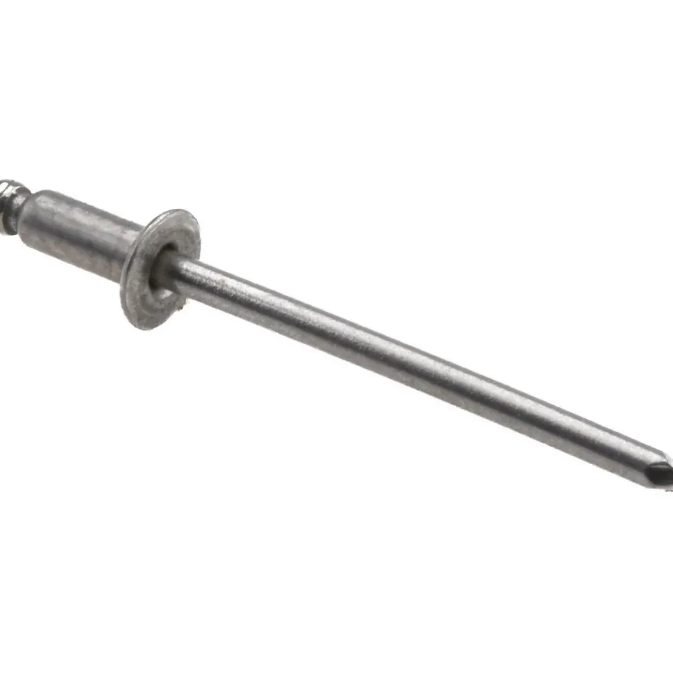 Open End Blind Rivet: Button Head, Stainless Steel Body, Stainless Steel Mandrel