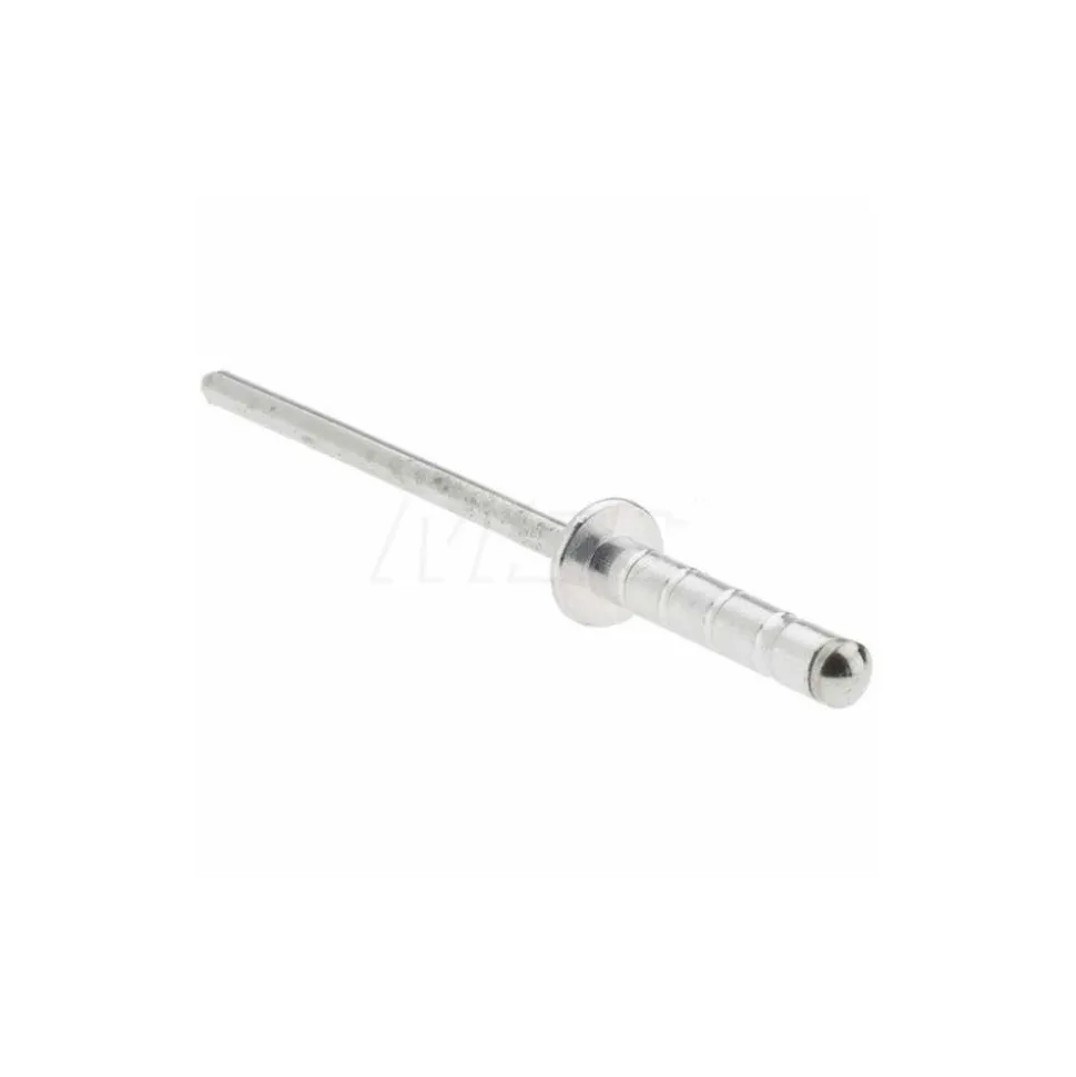 Open End Blind Rivet: Dome Head, Aluminum Body, Steel Mandrel