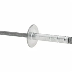 Open End Blind Rivet: Large Flange Head, Aluminum Body, Steel Mandrel