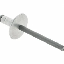 Open End Blind Rivet: Large Flange Head, Aluminum Body, Steel Mandrel