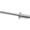 Open End Blind Rivet: Size 64, Dome Head, Aluminum Body, Aluminum Mandrel
